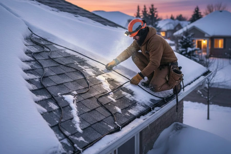 Shingle Heating Install
